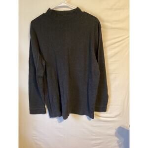 2649  Croft & Barrow Mens Mock Neck Long Sleeve T-Shirt Black Size Large